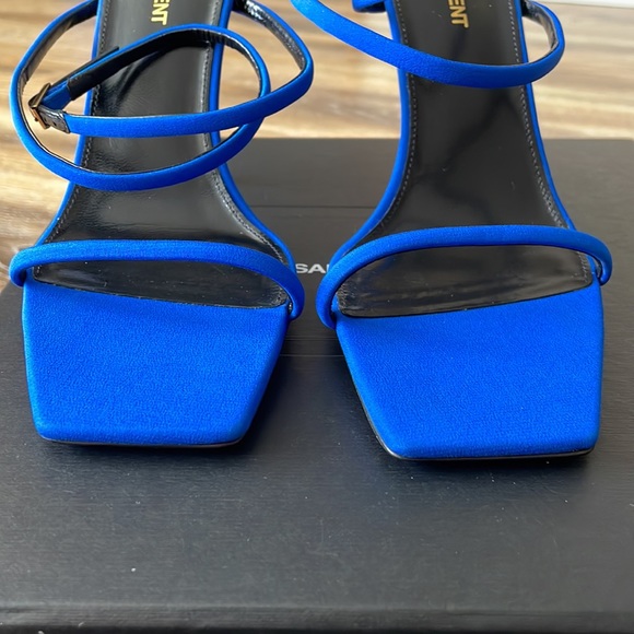 Saint Laurent Nuit Square Toe High Heel Sandals NWOT - Picture 3 of 16